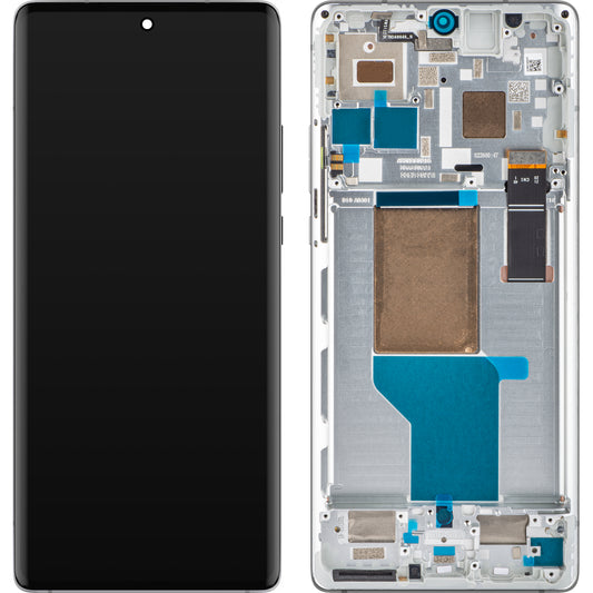 Motorola Edge 30 Ultra pekskärm med ram, Starlight White, Service Pack 5D68C21453