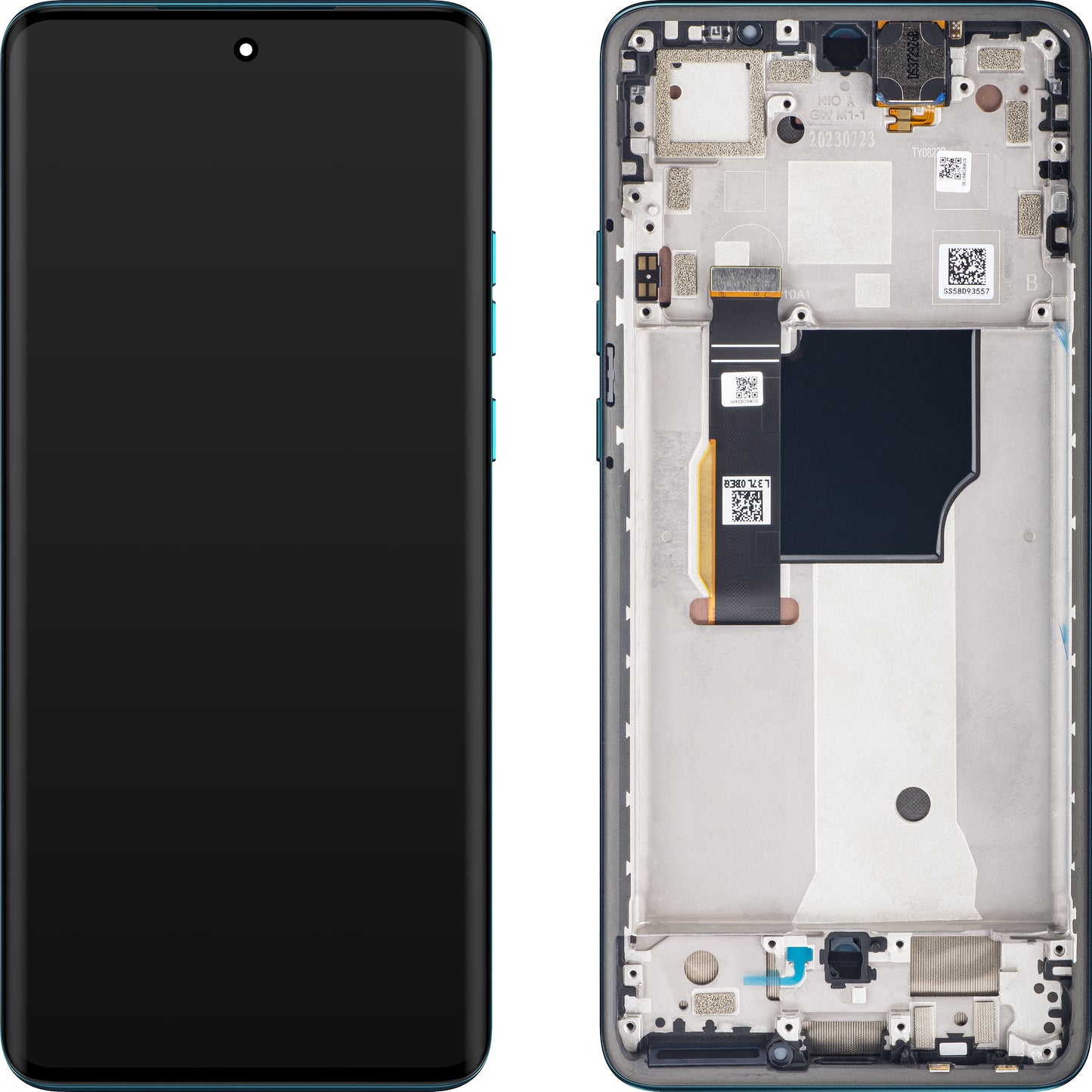 Pekskärm Motorola Edge 40 Neo, med ram, L3-version, blå (Caneel Bay), Service Pack 5D68C23160