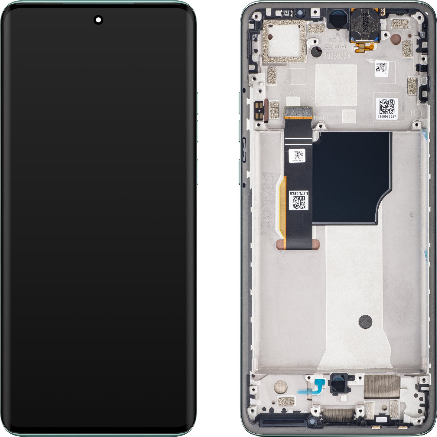 Pekskärm Motorola Edge 40 Neo, med ram, L3 Version, Turquoise (Soothing Sea), Service Pack 5D68C23159