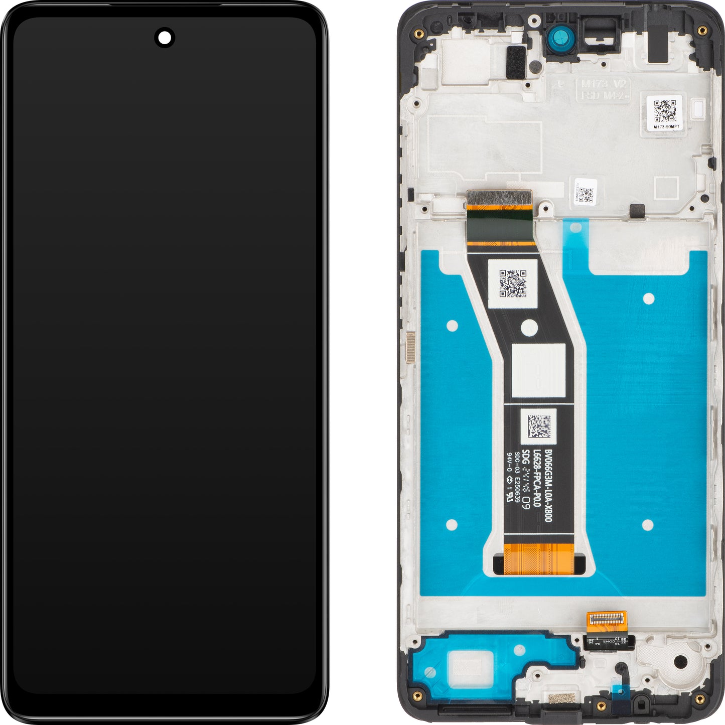 Pekskärm Motorola Moto E14, med ram, svart, Service Pack 5D68C24645