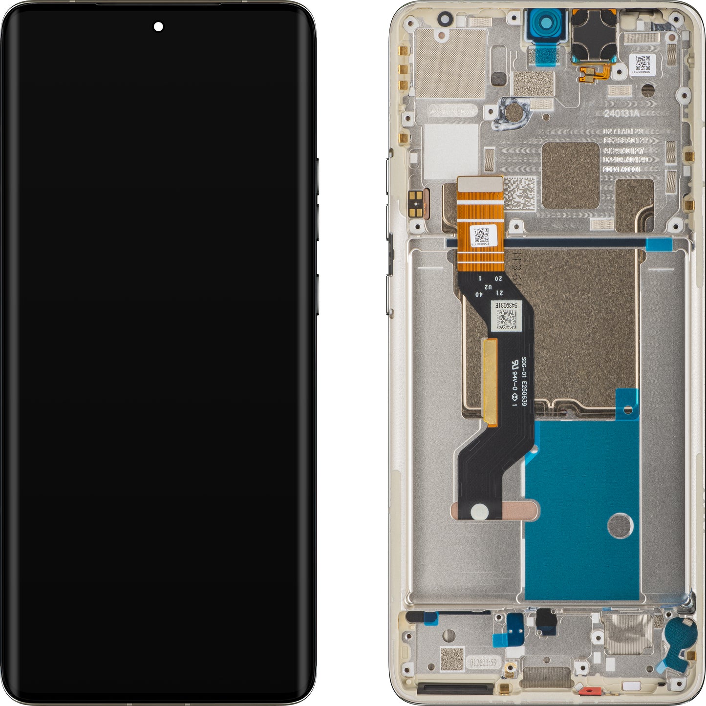 Pekskärm Motorola Edge 50 Pro, med ram, grå (Moonlight Pearl), Service Pack 5D68C24094