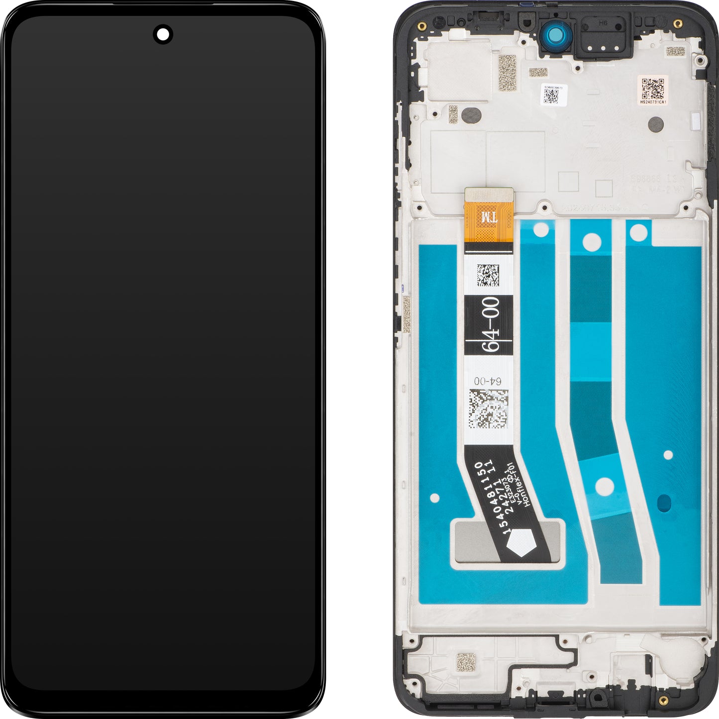 Motorola Moto Moto G55 Pekskärm, med ram, svart, Service Pack 5D68C28432