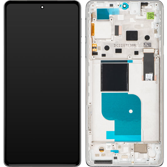 Pekskärm Motorola Edge 30 Pro, med ram, Silver (Stardust White), Service Pack 5D68C20277