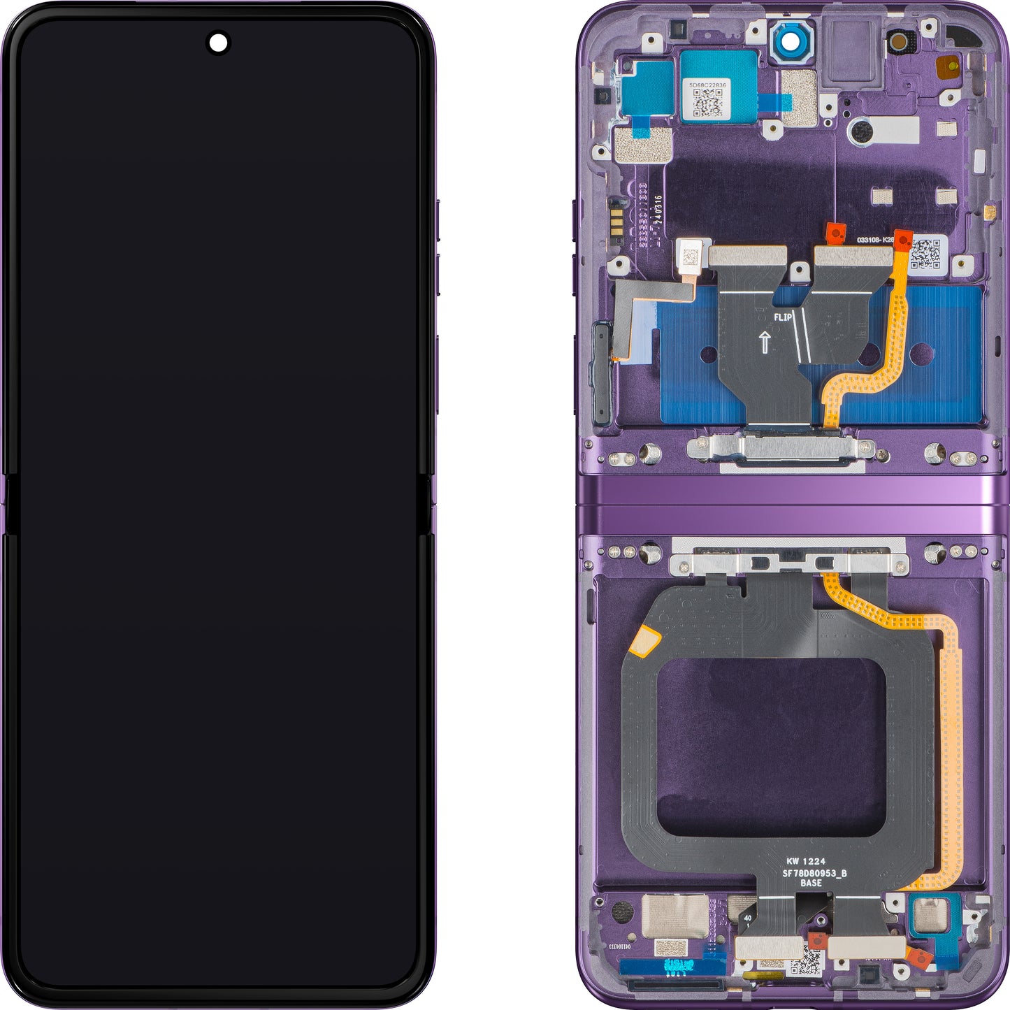 Display med Touchscreen Motorola Razr 40, med Ram, Under Inner, Lila (Grape Compote), Service Pack 5D68C22836