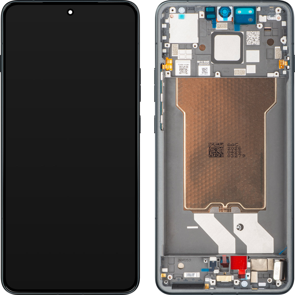 Touchscreen-display Motorola Edge 70 Max, med ram, svart (Pantone Dark Shadow) 5D68C33281