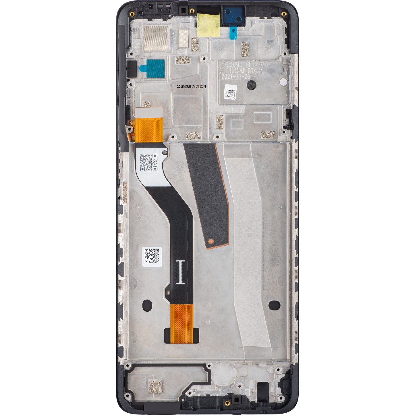 Motorola Moto Moto G51 5G pekskärm, med ram, svart, Service Pack 5D68C20028