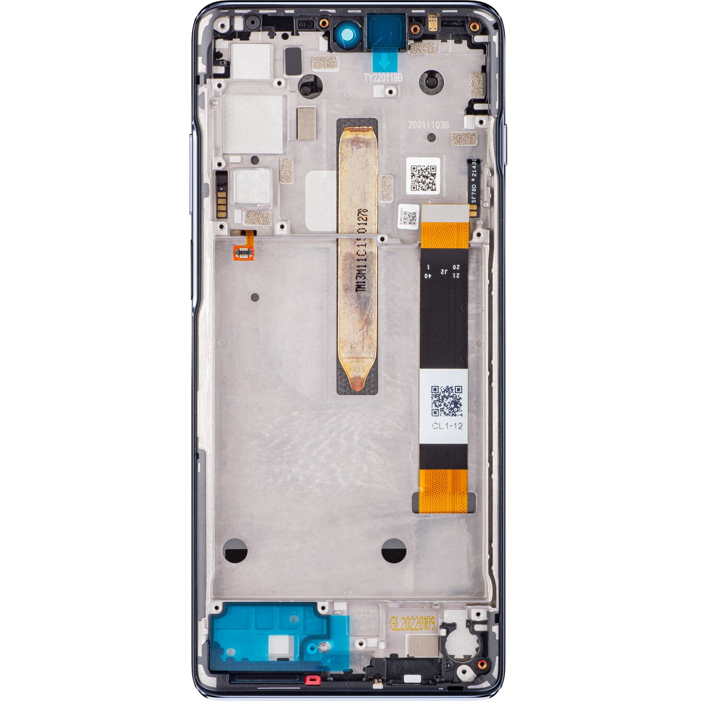 Motorola Moto Moto G200 5G pekskärm, med ram, blå, Service Pack 5D68C20181