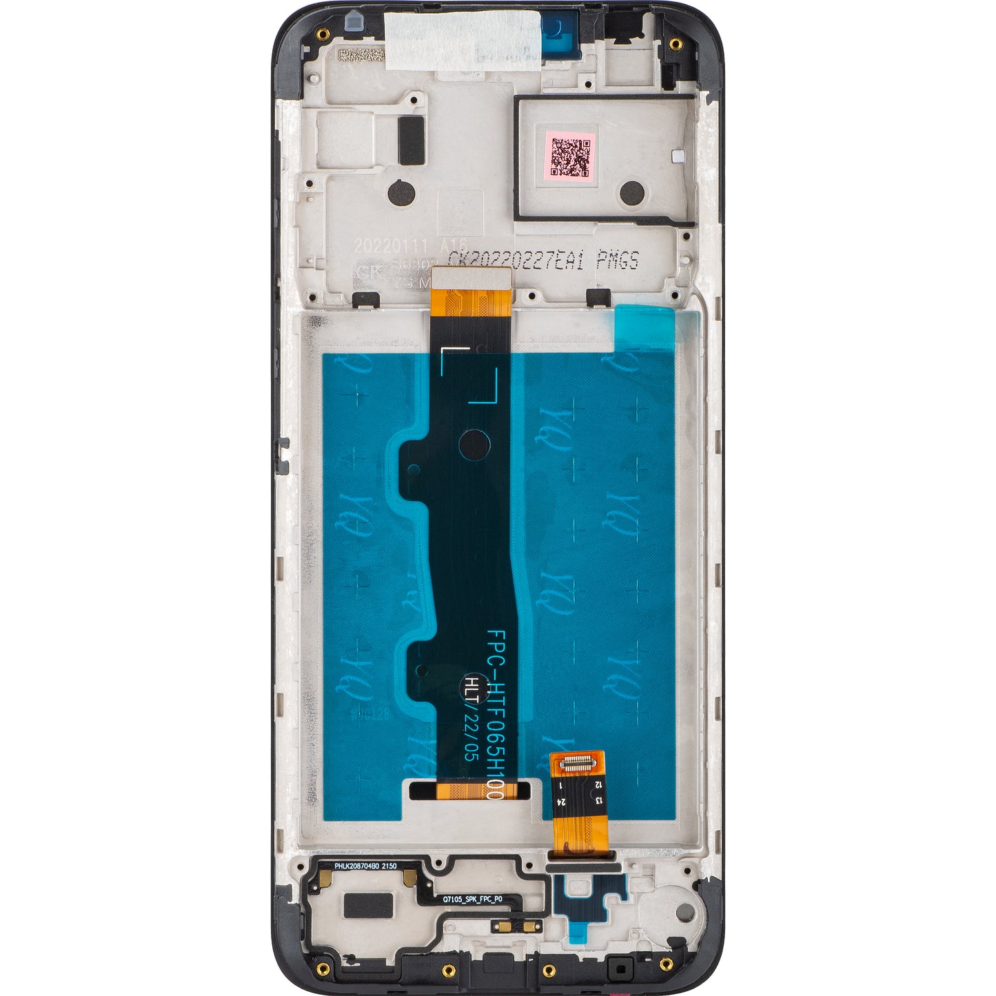 Motorola Moto Moto E7i Power / E7 Power Pekskärm, med ram, Svart, Service Pack 5D68C18235