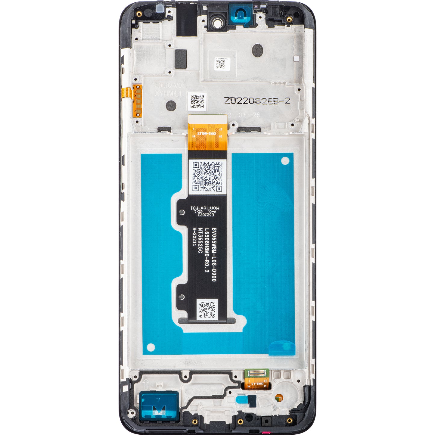 Motorola Moto E40 / E30 Pekskärm med ram, Svart, Service Pack 5D68C19697