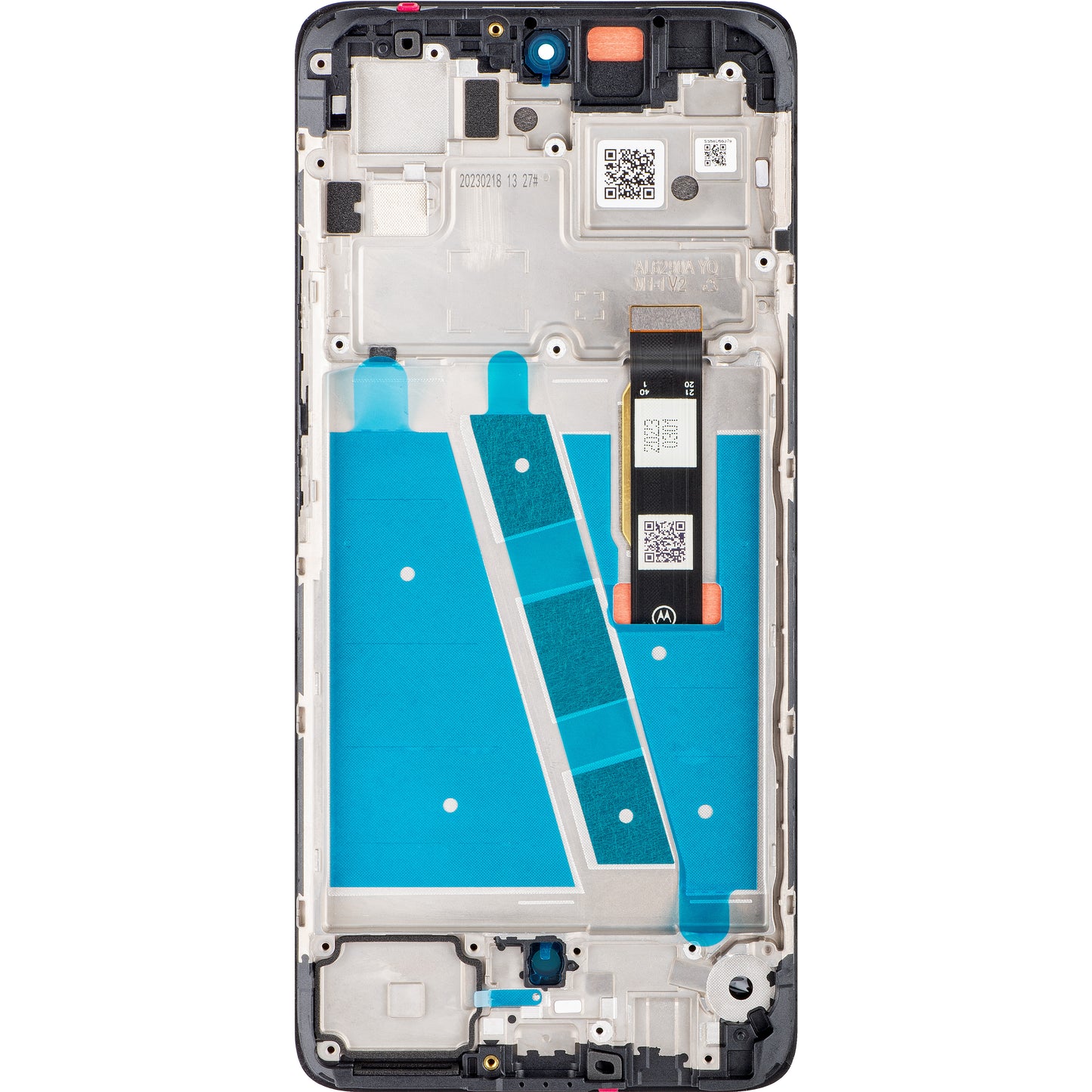 Motorola Moto Moto G72 Pekskärm, med ram, svart, Service Pack 5D68C21701