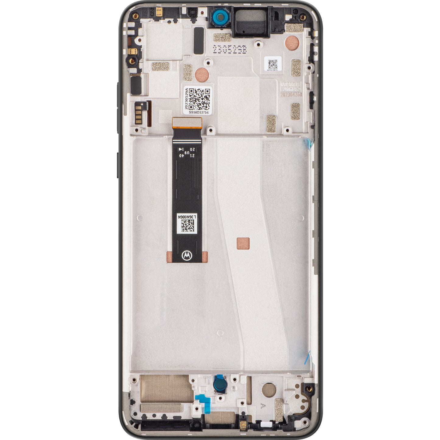 Touchscreen Display Motorola Edge 30 Neo, with Frame, Black Onyx, Service Pack 5D68C21403