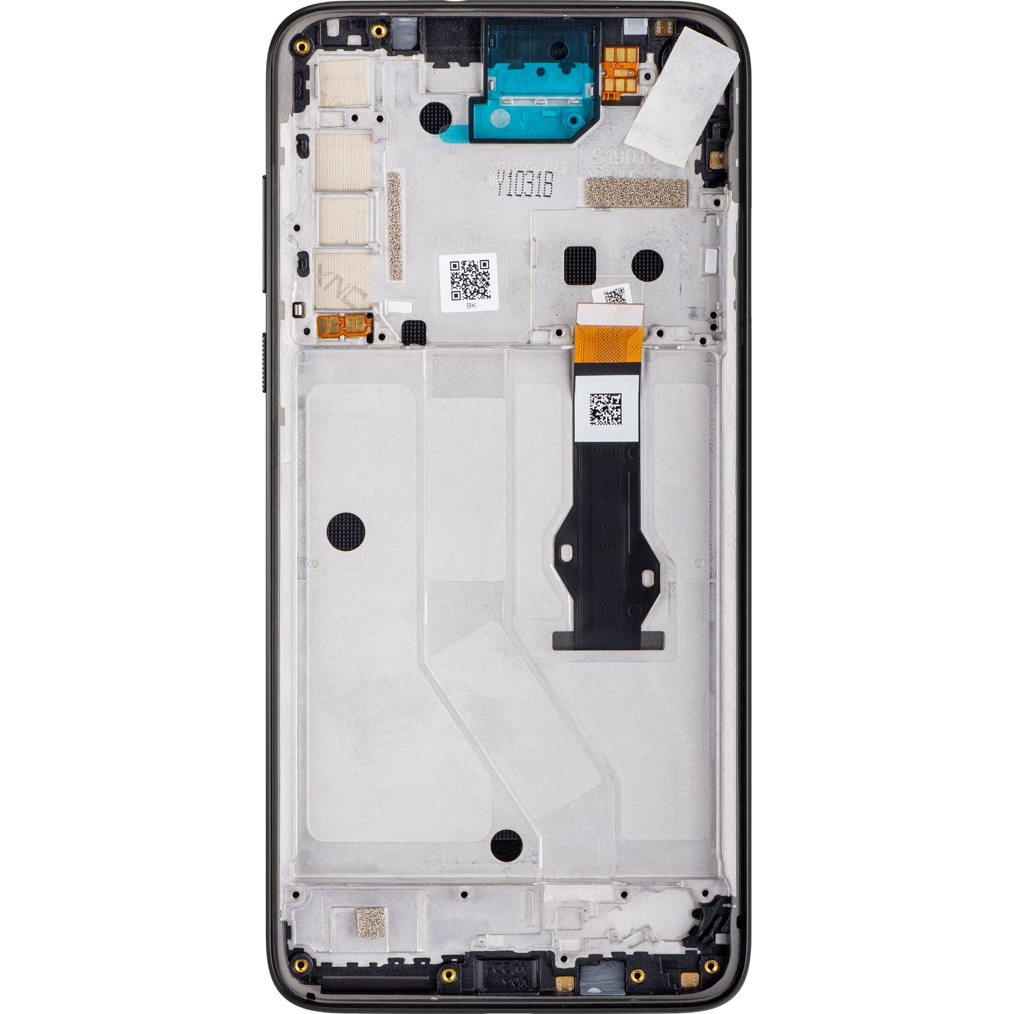 Motorola Moto G8 Power pekskärm, med ram, rökig svart, Service Pack 5D68C16142
