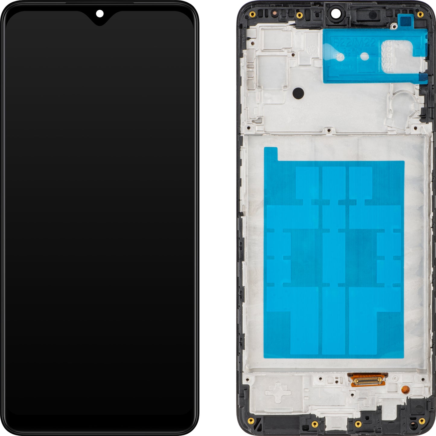 Display med Touchscreen MP kompatibel med Samsung Galaxy M22 M225, med Ram, Svart