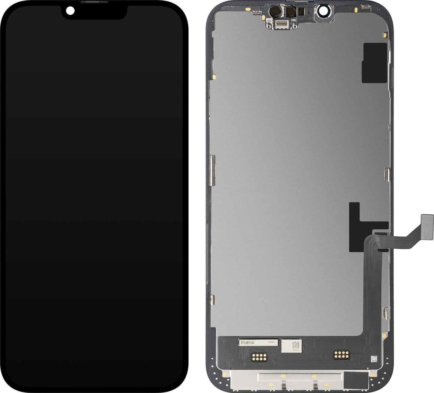 Display med MP Touchscreen kompatibel med Apple iPhone 14 Plus, med Ram, Soft OLED FHD IC Movable-version, Svart