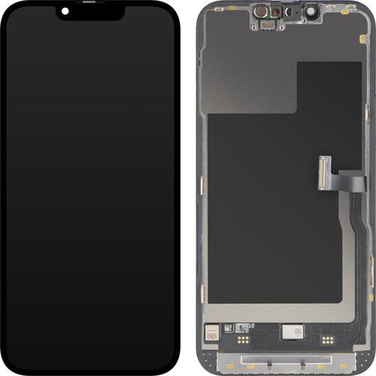 Display med MP Touchscreen kompatibel med Apple iPhone 13 Pro, med Ram, Premiumversion Soft OLED FHD 120Hz, Svart