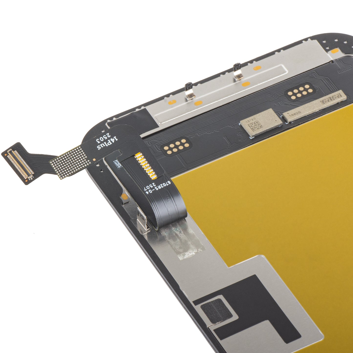 Display med MP Touchscreen kompatibel med Apple iPhone 14 Plus, med Ram, Soft OLED FHD IC Movable-version, Svart