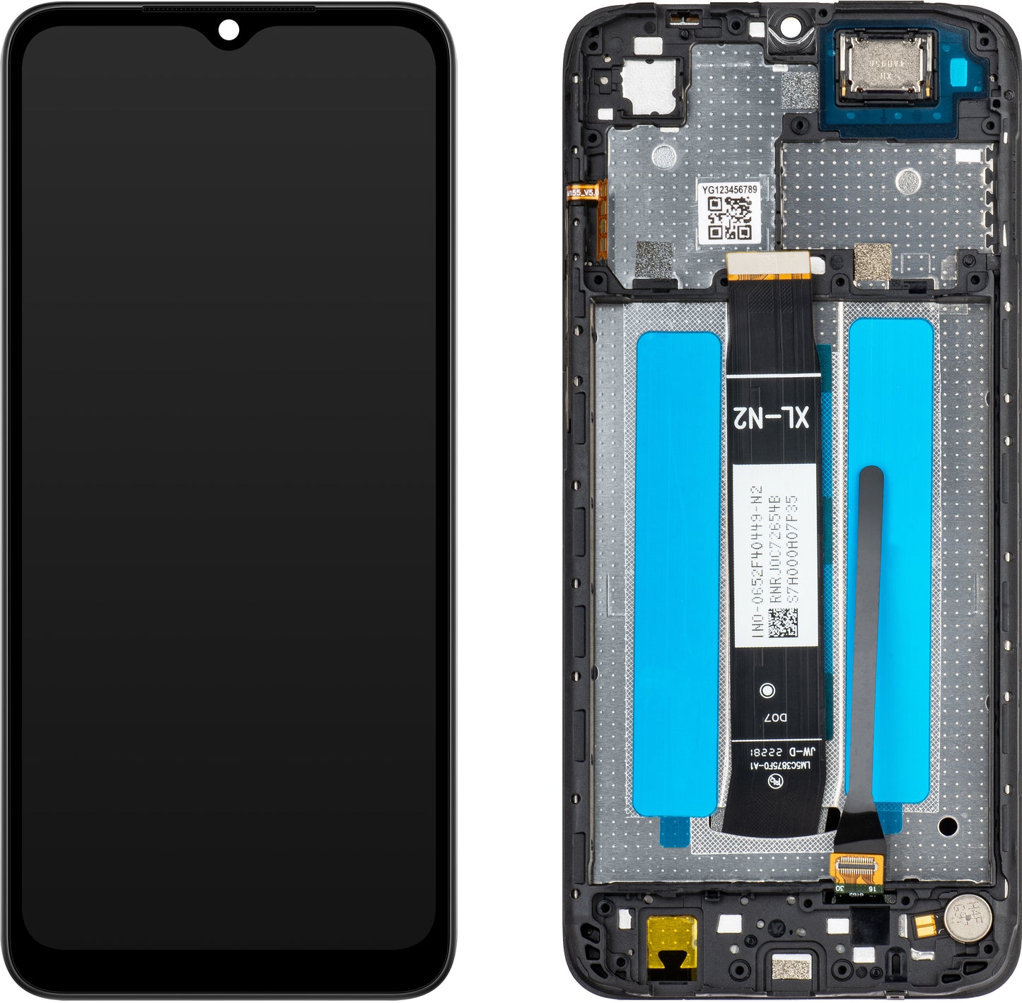 MP Touchscreen Display kompatibel med Xiaomi Redmi A2+ / A2 / A1+ / A1, med ram, svart