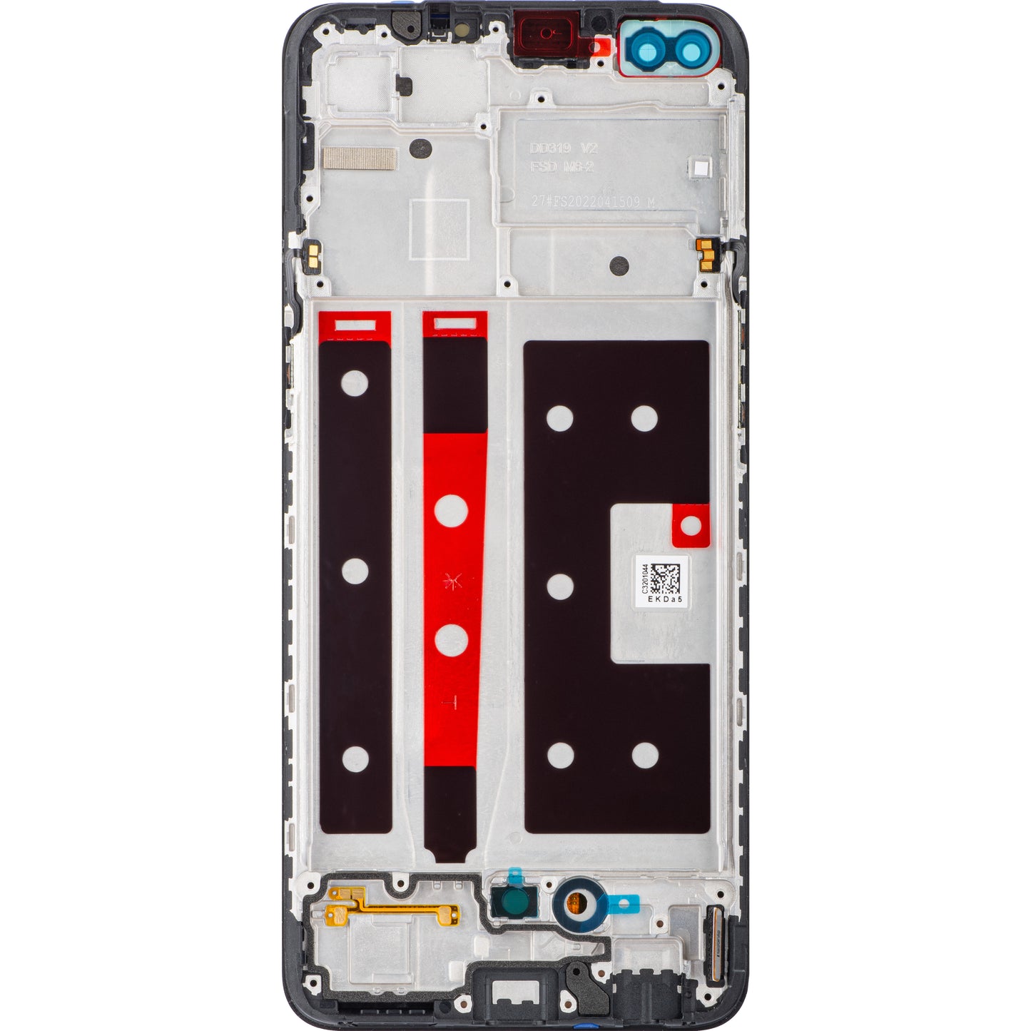 Pekskärm Display med pekskärm Oppo Reno4 Lite, med ram, svart, Service Pack 4904988