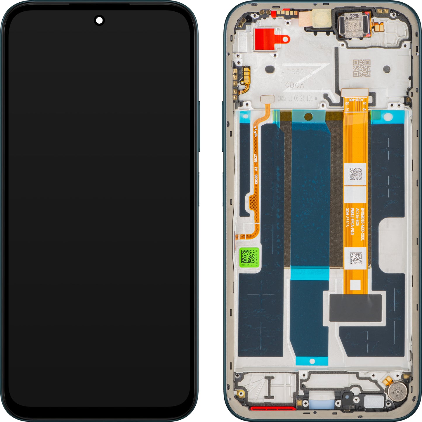 Display med Touchscreen Oppo A6, med Ram, Blå (Sapphire Blue), Service Pack 621029000758
