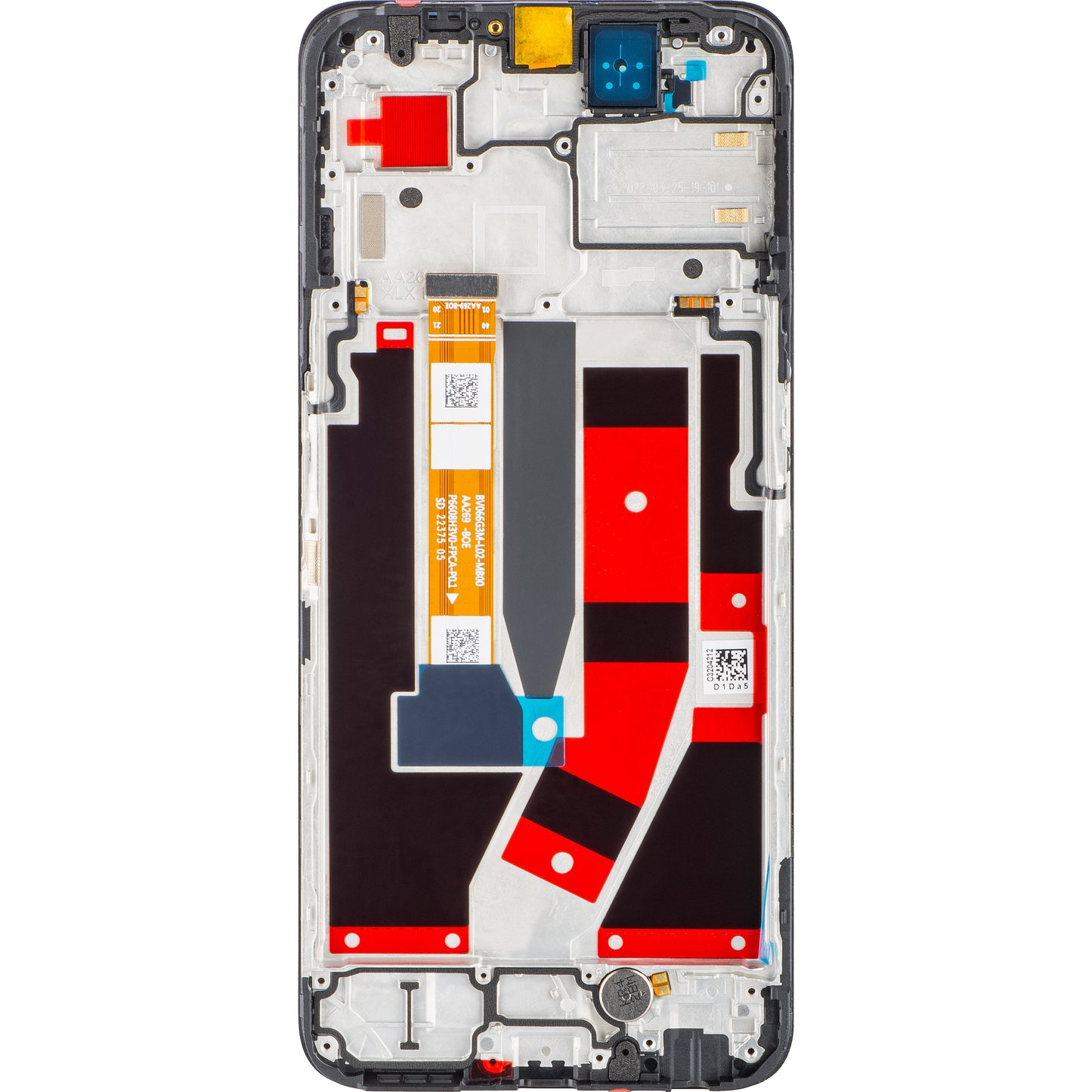 Display med pekskärm Oppo A77 5G, med ram, svart, Service Pack 4130192