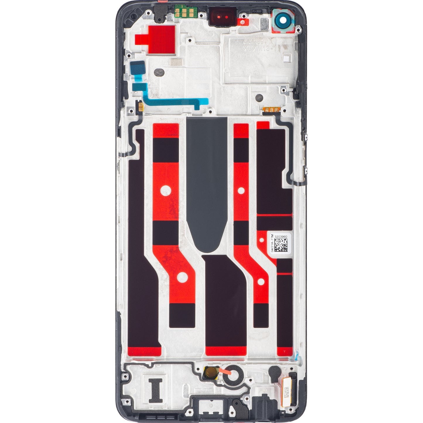 Display med pekskärm Oppo Reno8 Lite / Reno7 Lite / Reno7 Z 5G, med ram, Svart, Service Pack 4130035