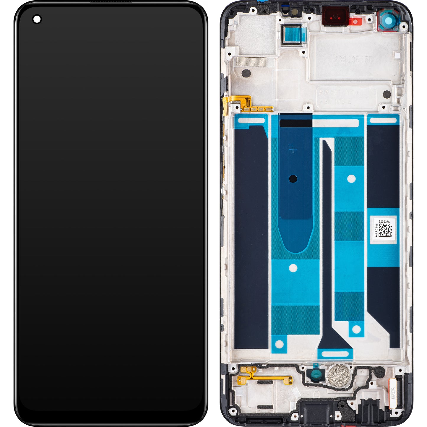 Realme 8 Pro pekskärm Realme 8 Pro, med ram, svart, servicepaket 4130052