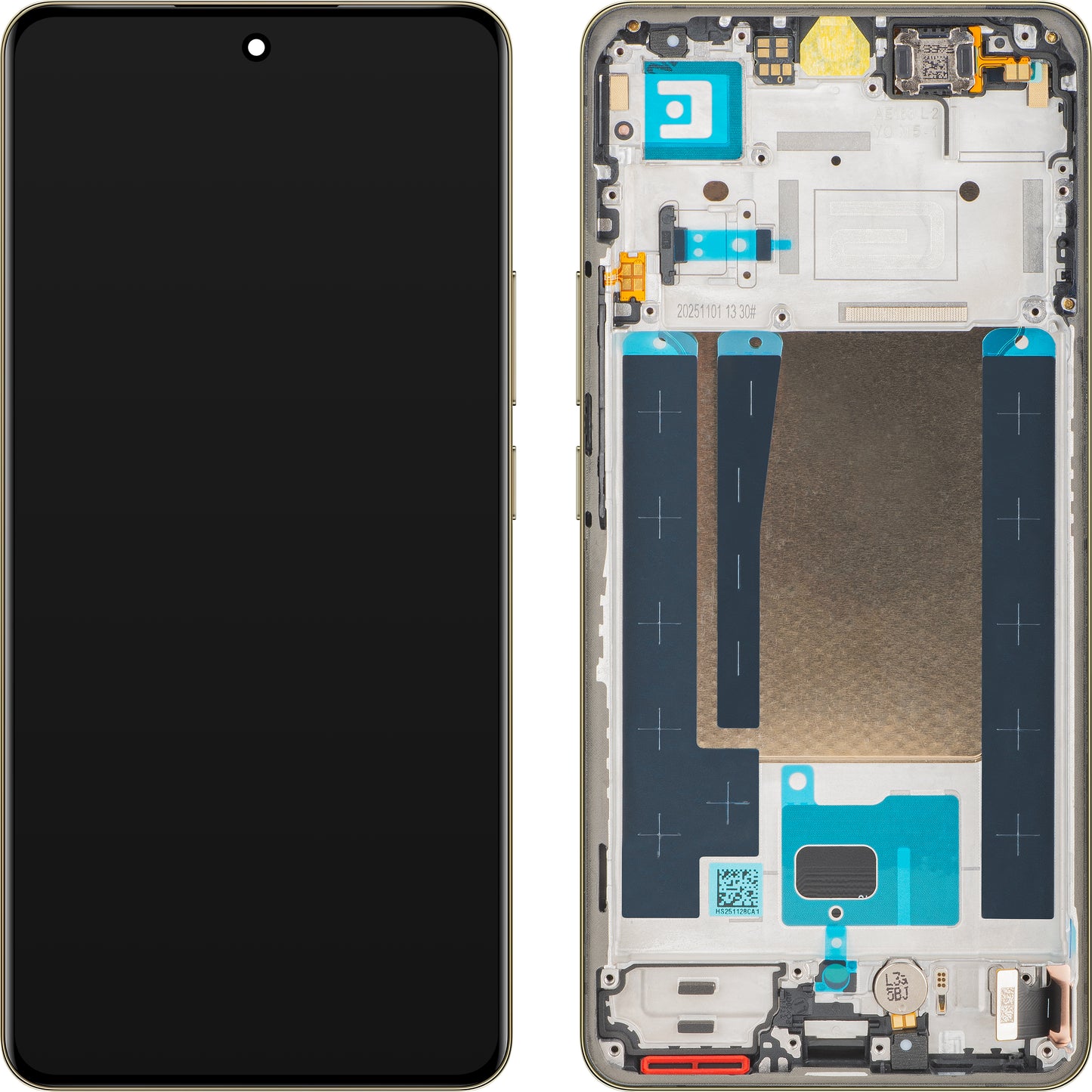 Display med Touchscreen Realme 16 Pro+, med Ram, Guld, Service Pack 621029000806