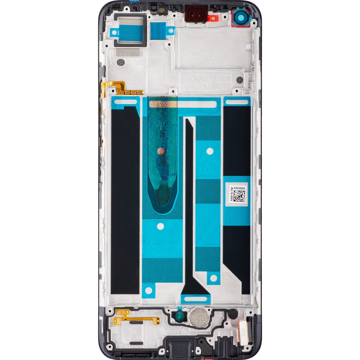 Pekskärm Realme 8, med ram, svart, Service Pack 4906919