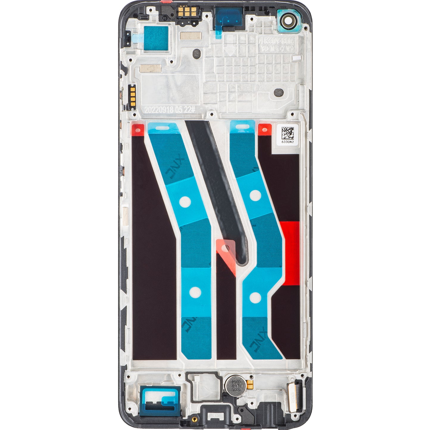 Pekskärm Realme 10, med ram, svart, Service Pack 4130359