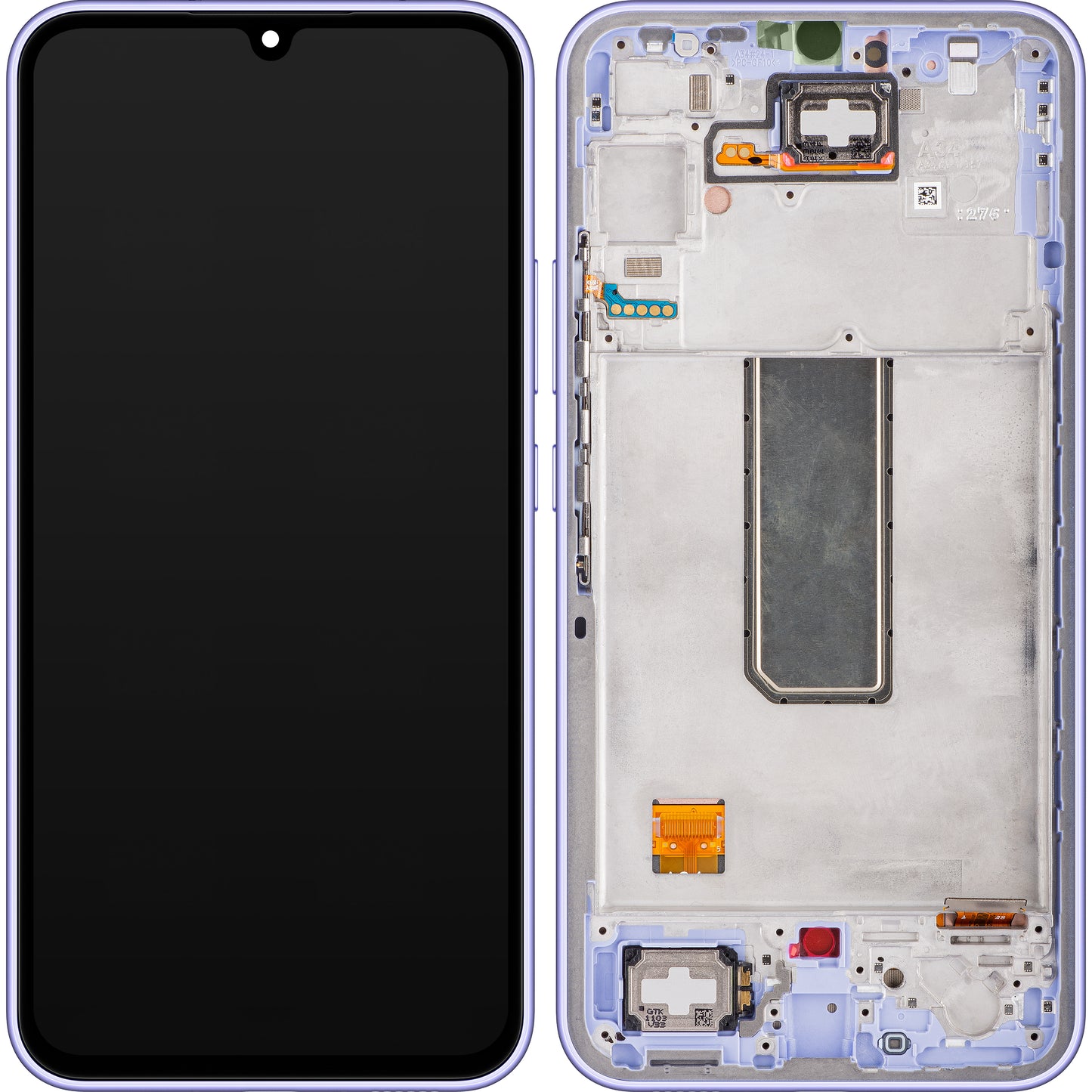 Samsung Galaxy Galaxy A34 A346 Pekskärm med ram, lila, Service Pack GH82-31200D