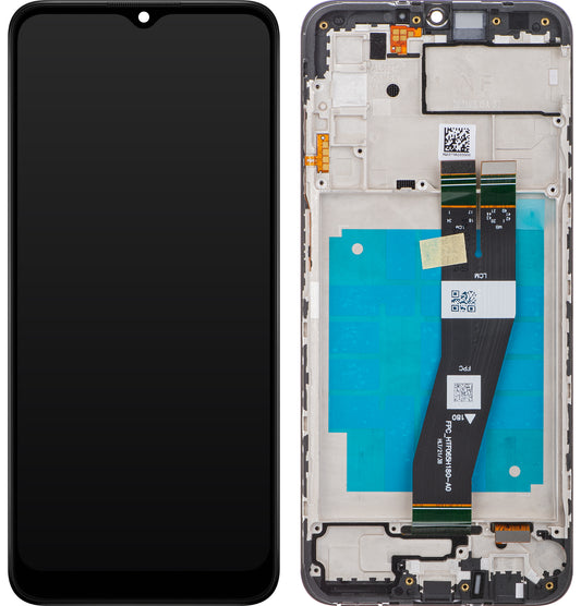 Pekskärm Samsung Galaxy A03s A037, med ram, Version G, Svart, Service Pack GH81-21233A