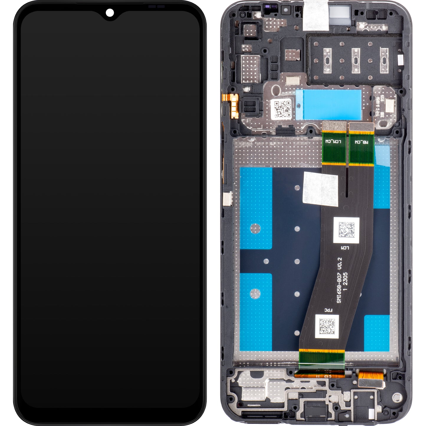 Pekskärm Samsung Galaxy A14 A145, med ram, Europaversion, Svart, Service Pack GH81-23540A