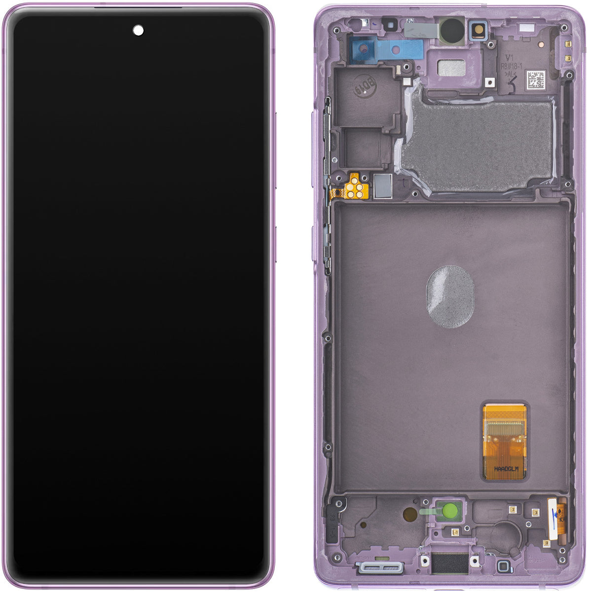 Skärm med pekskärm Samsung Galaxy S20 FE G780, med ram, lila, Swap GH82-24219C
