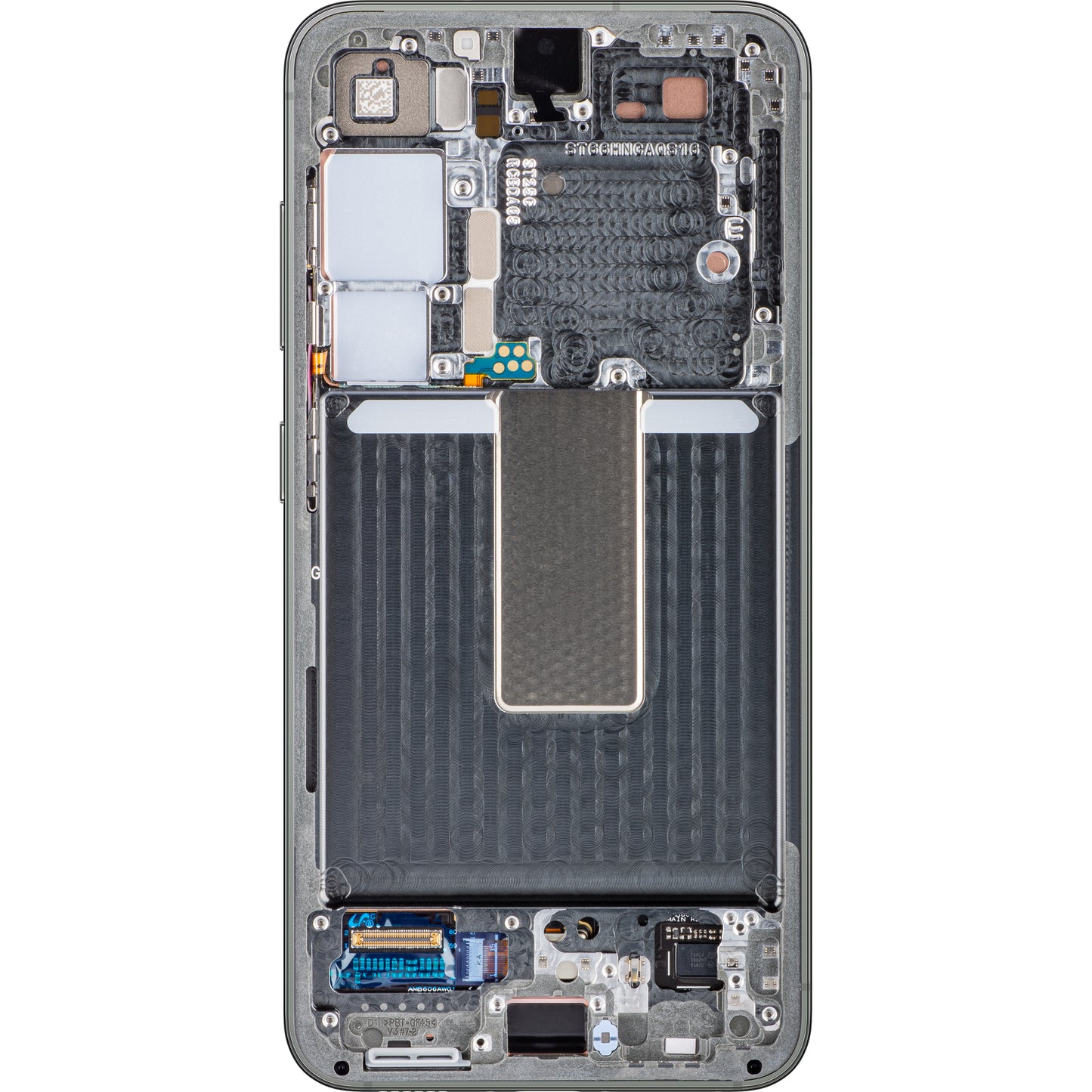 Pekskärm Samsung Galaxy S23 S911, med ram, Grön, Service Pack GH82-30480C