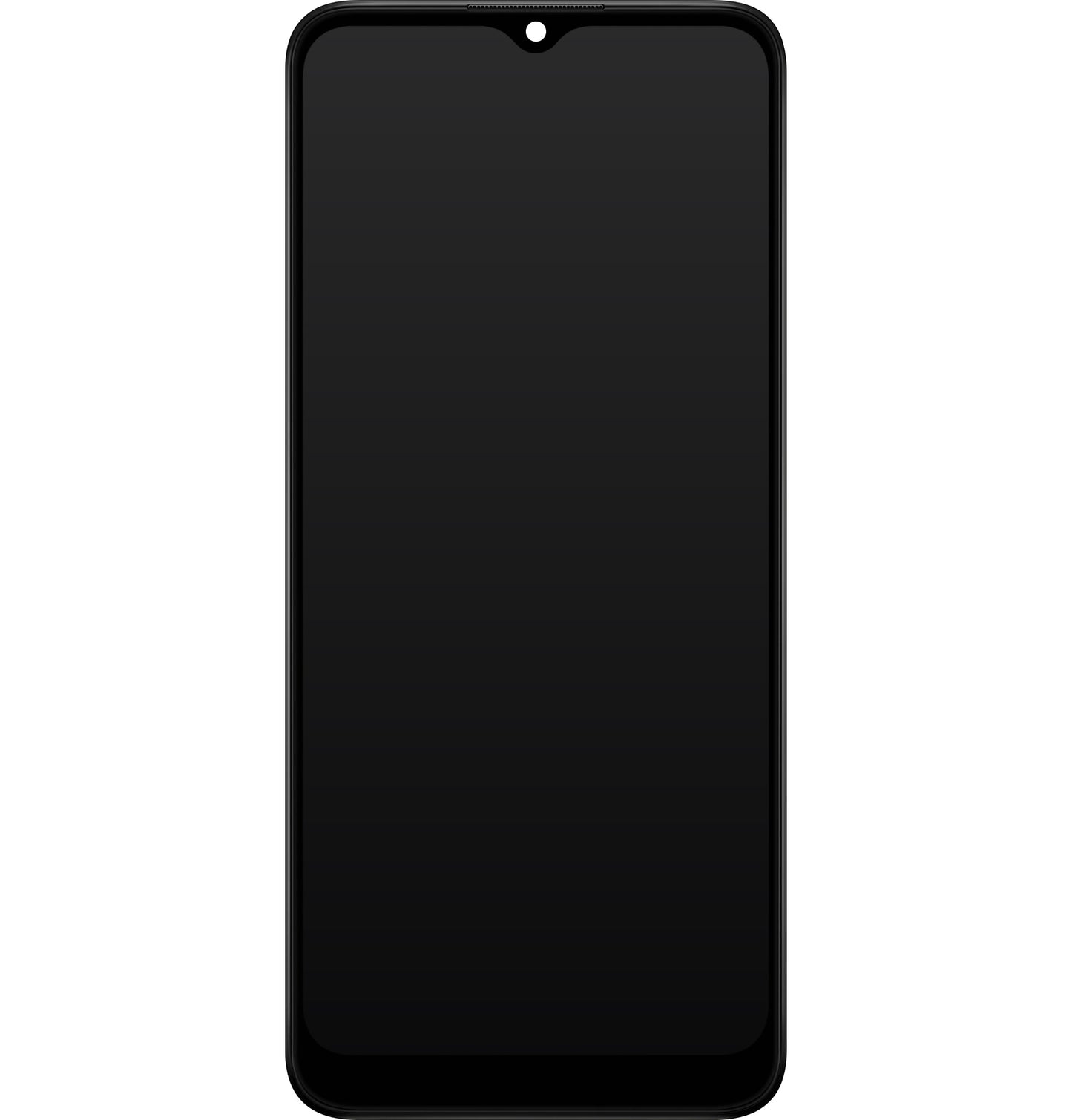 Pekskärm Samsung Galaxy A03 A035, med ram, Version F, Svart, Service Pack GH81-21625A