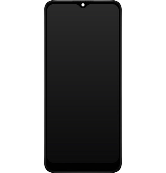 Pekskärm Samsung Galaxy A03 A035, med ram, Version F, Svart, Service Pack GH81-21625A