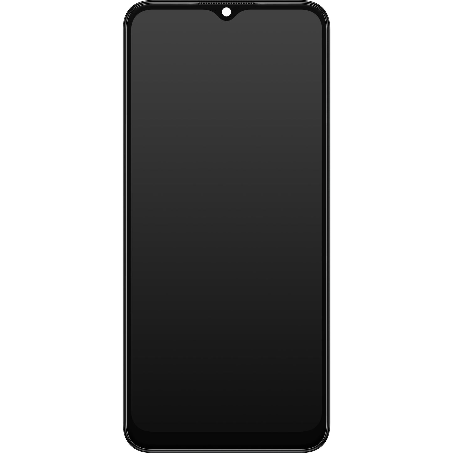 Pekskärm Samsung Galaxy A03 A035, med ram, Version G, Svart, Service Pack GH81-21626A