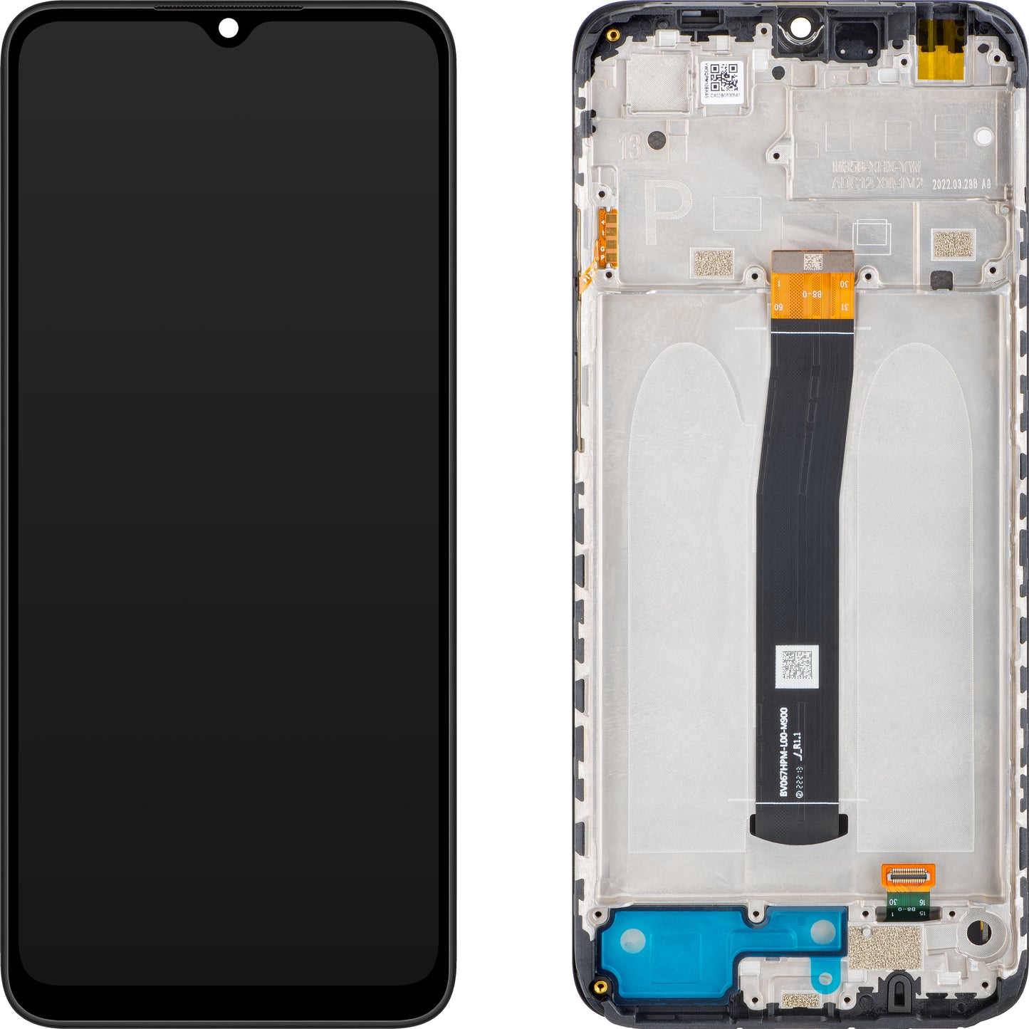 Pekskärm Xiaomi Poco C40, med ram, svart (Power Black), Service Pack 560001C3QP00