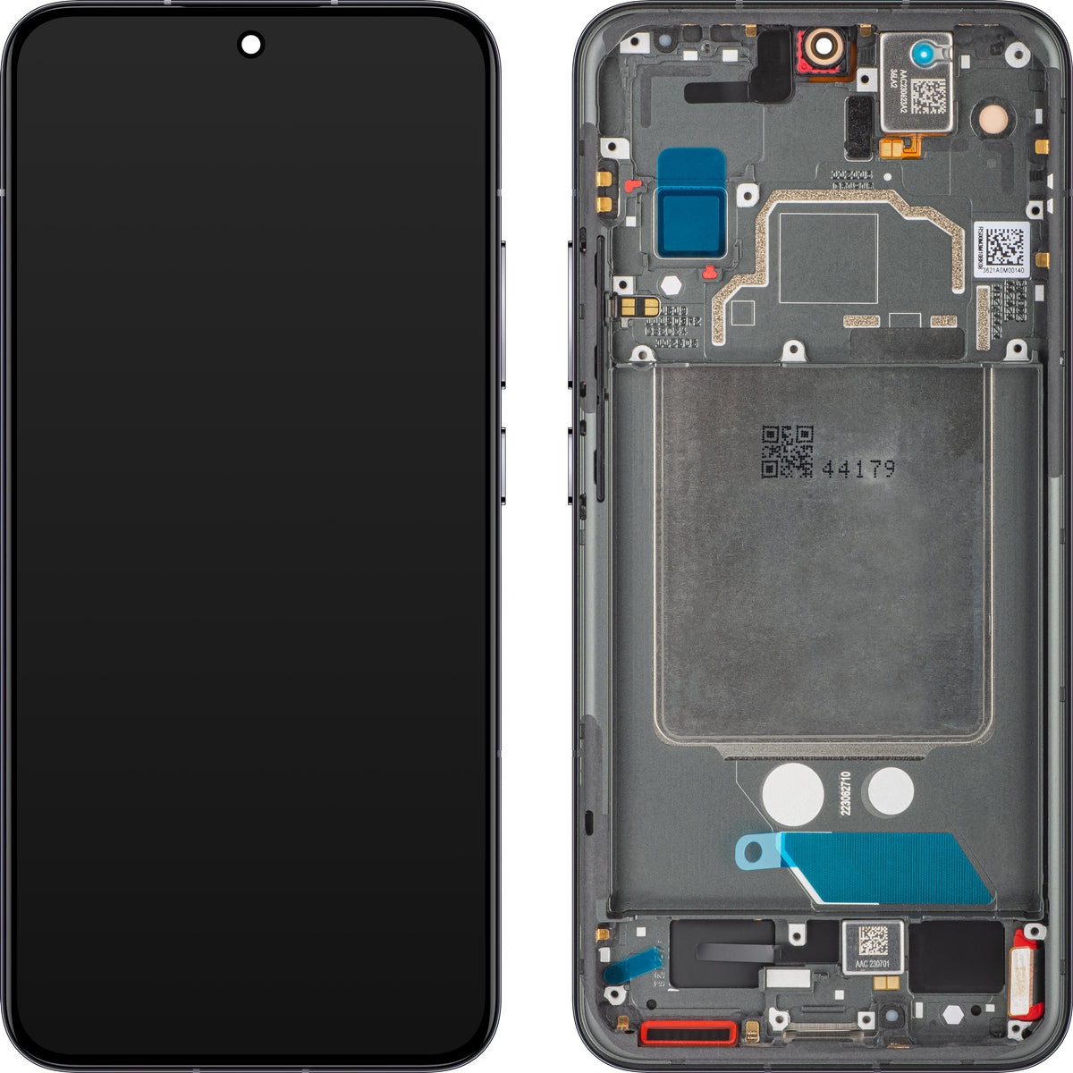 Touchscreen-display Xiaomi 13, med ram, svart, Service Pack 56000300M300
