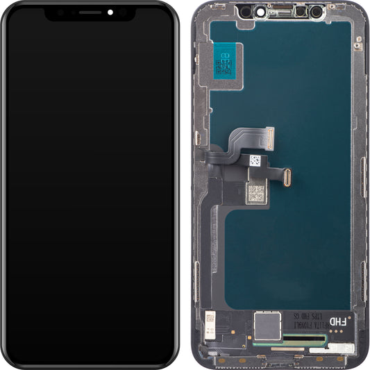 ZY Touchscreen Display för Apple iPhone X, med ram, In-Cell LCD-version, Svart