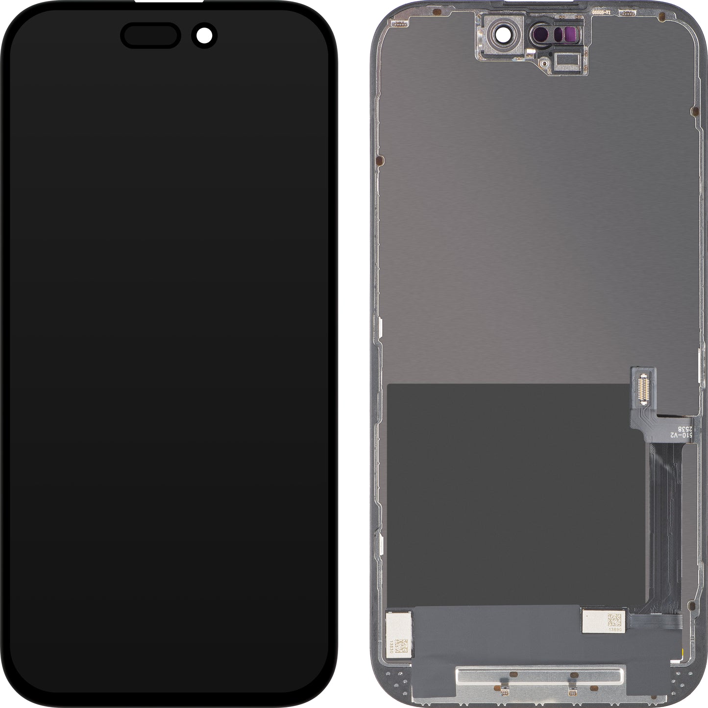 ZY Touchscreen Display for Apple iPhone 16, with Frame, Movable In-Cell IC LCD Version, Black