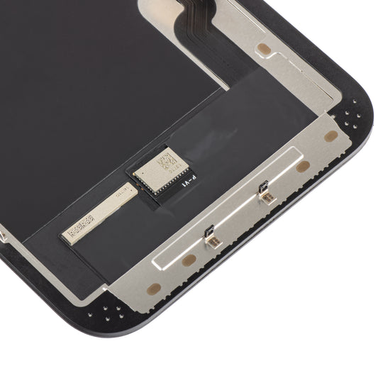 ZY Pekskärm för Apple iPhone 13, med ram, OLED IC Flyttbar version, Svart