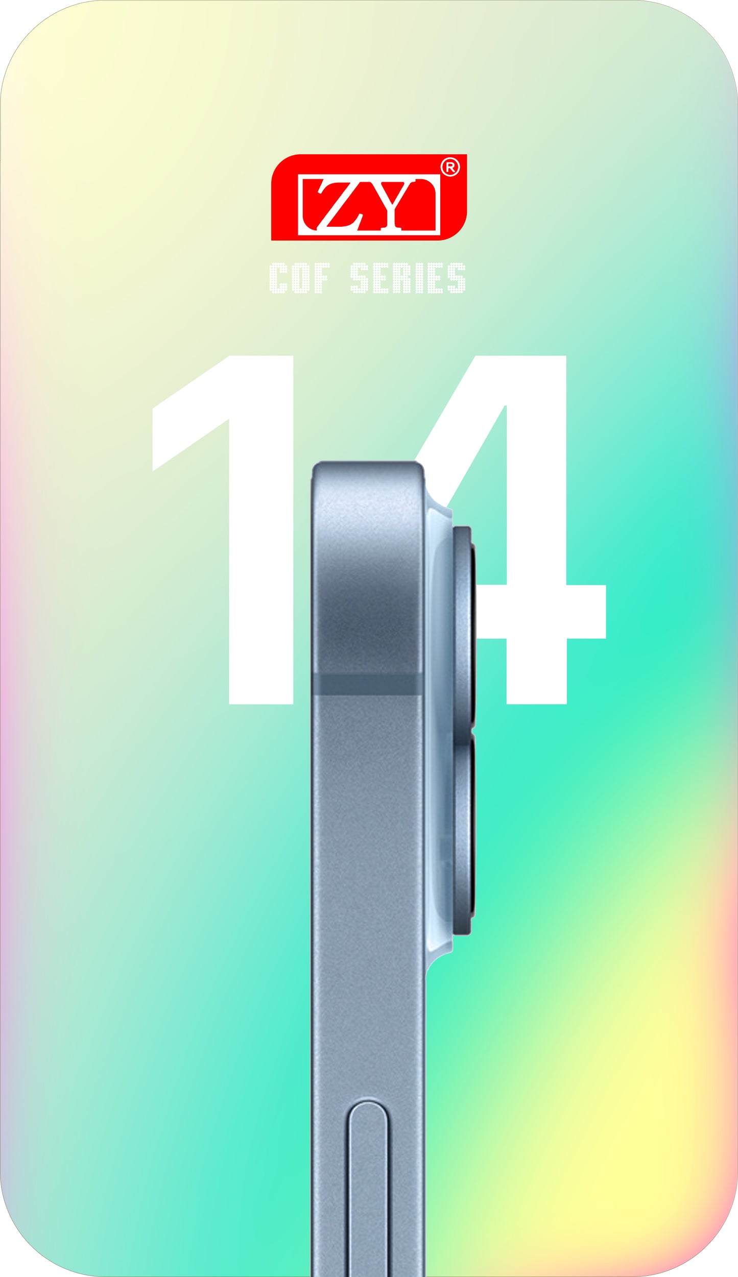 ZY Touchscreen Display för Apple iPhone 14, med ram, LCD In-Cell IC Flyttbar, Svart