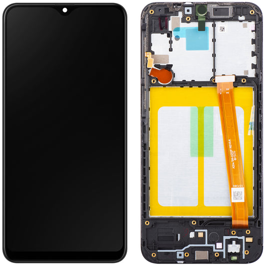 Pekskärm Samsung Galaxy A20e A202, med ram, svart, Service Pack GH82-20186A