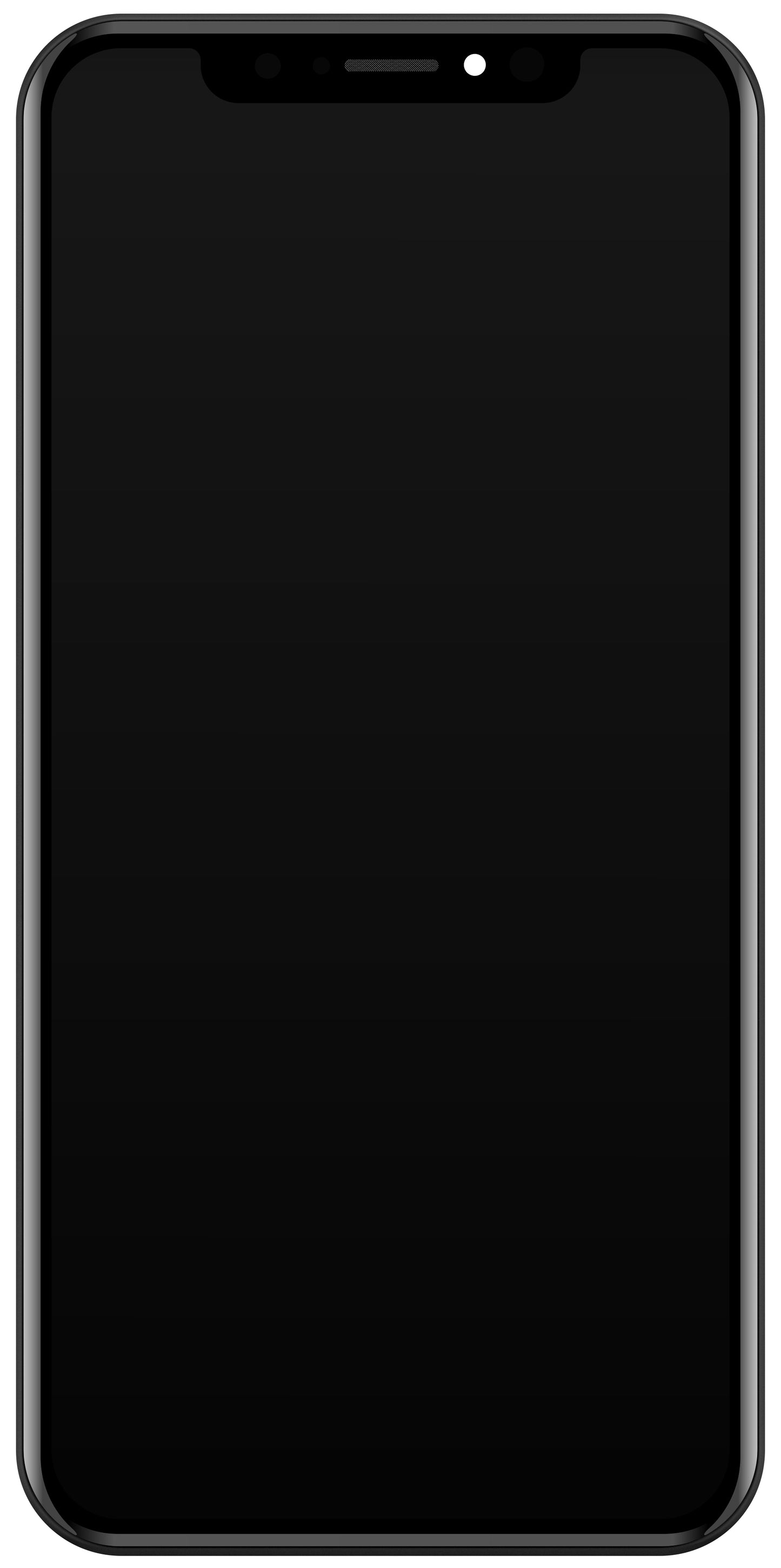 JK Touchscreen Display för Apple iPhone X, med ram, In-Cell LCD-version, svart