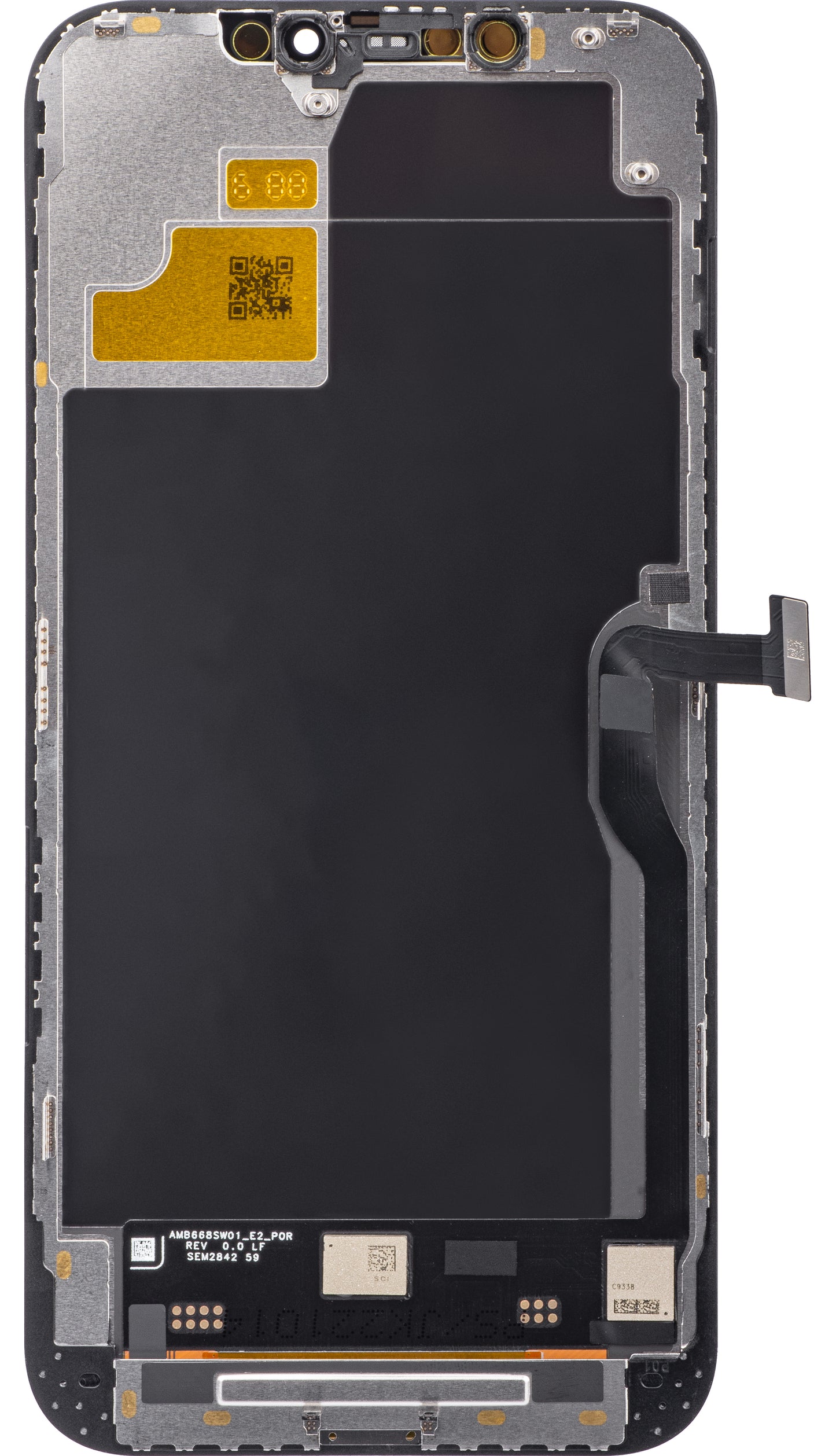 JK Touchscreen Display för Apple iPhone 12 Pro Max, med ram, In-Cell LCD-version, svart