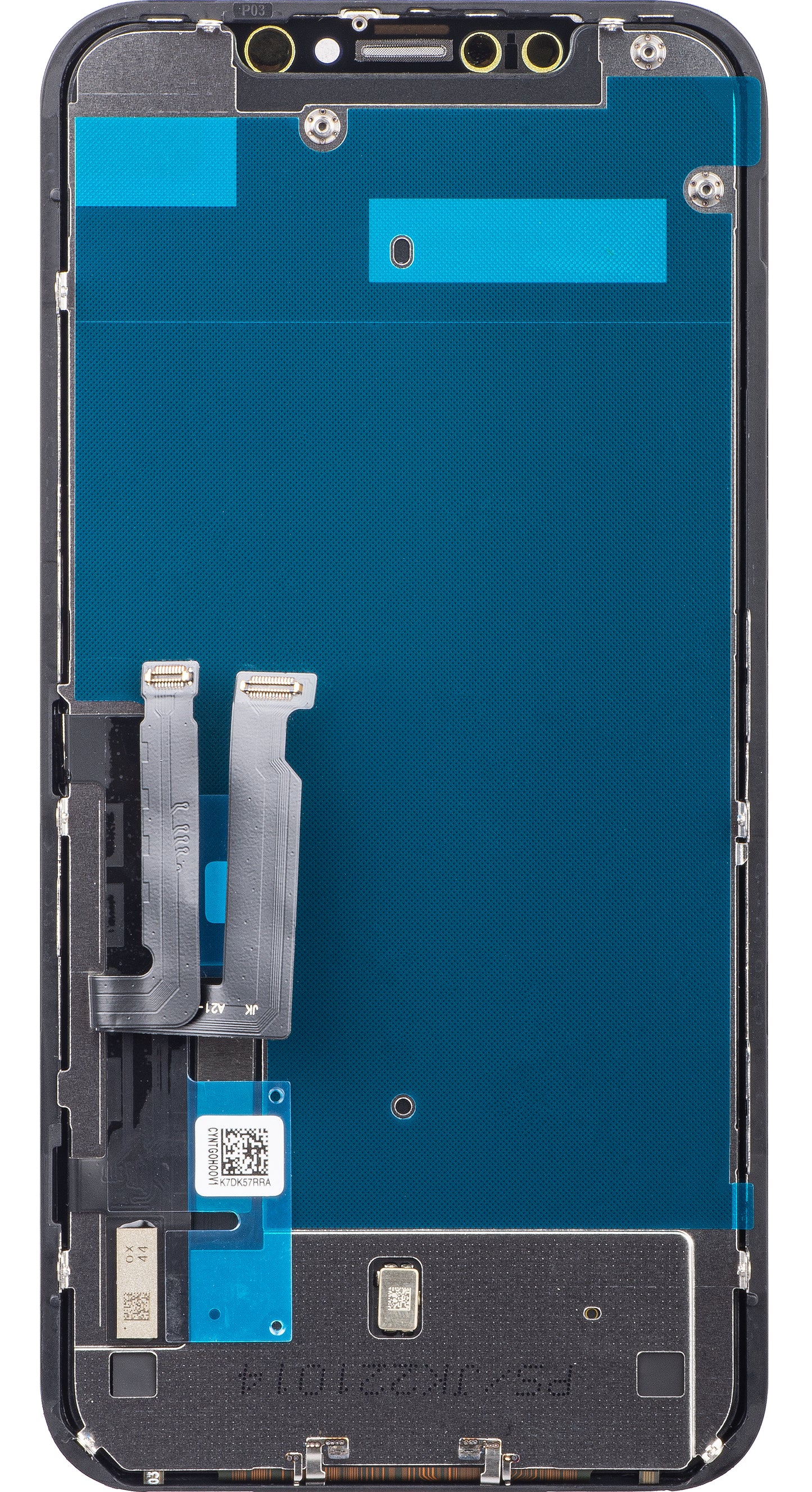 Pekskärmsdisplay JK för Apple iPhone XR, med ram, In-Cell LCD-version, svart