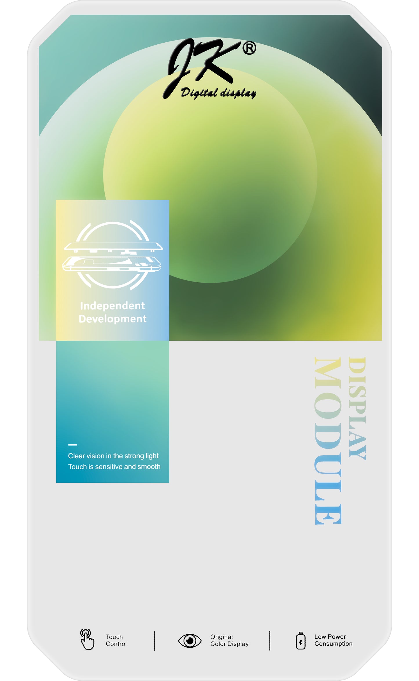 JK Touchscreen Display för Apple iPhone X, med ram, In-Cell LCD-version, svart