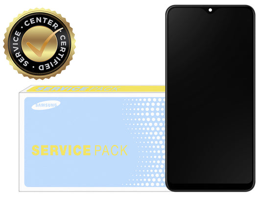 Pekskärm Samsung Galaxy A20e A202, med ram, svart, Service Pack GH82-20186A