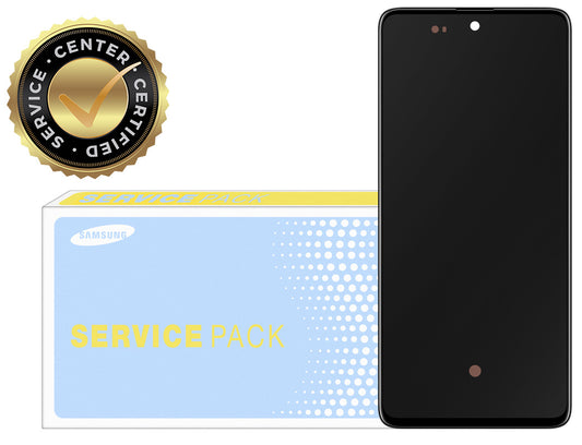 Samsung Galaxy Galaxy A71 A715 Pekskärm med ram, svart, Service Pack GH82-2215152A